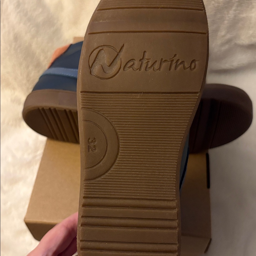 NWT Naturino Singery High Top Sneaker in Navy-Celeste-Copper - Picture 15 of 15